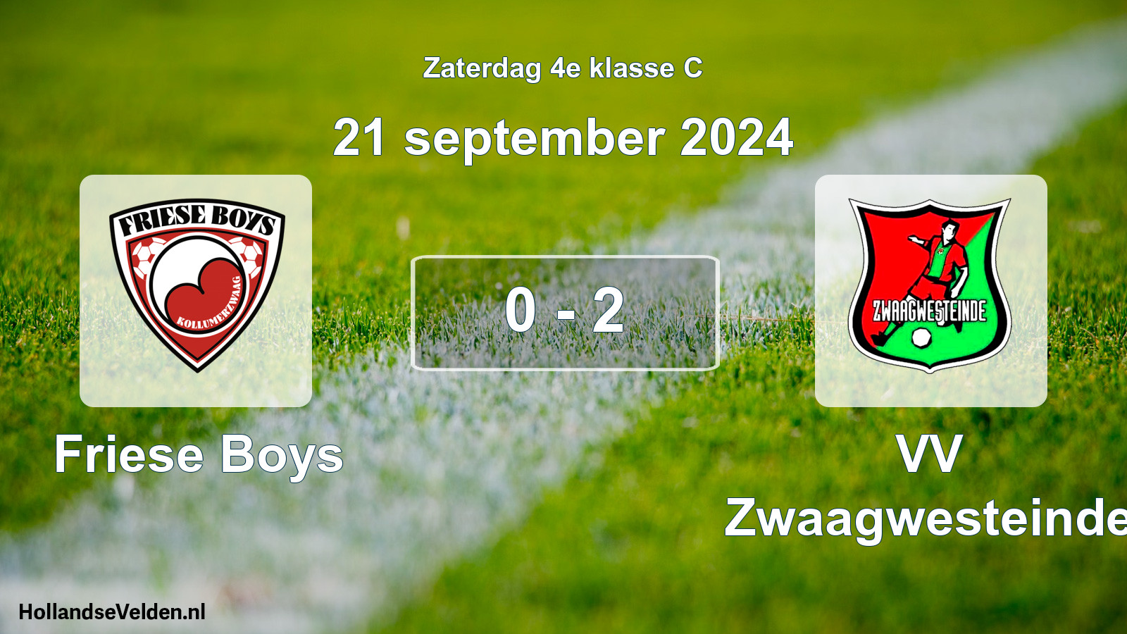 Total number of matches played: Friese Boys - VV Zwaagwesteinde 0 - 2 (21 September 2024)
