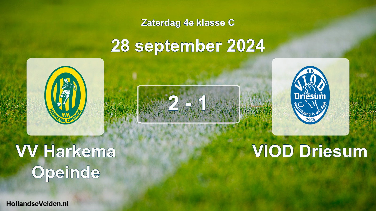 Total number of matches played: VV Harkema Opeinde - VIOD Driesum 2 - 1 (28 September 2024)