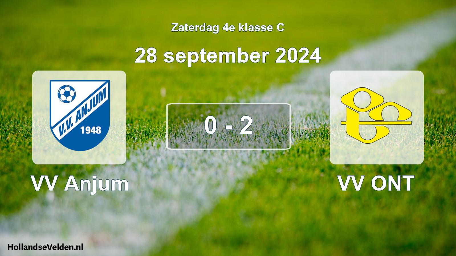 Total number of matches played: VV Anjum - VV ONT 0 - 2 (28 September 2024)