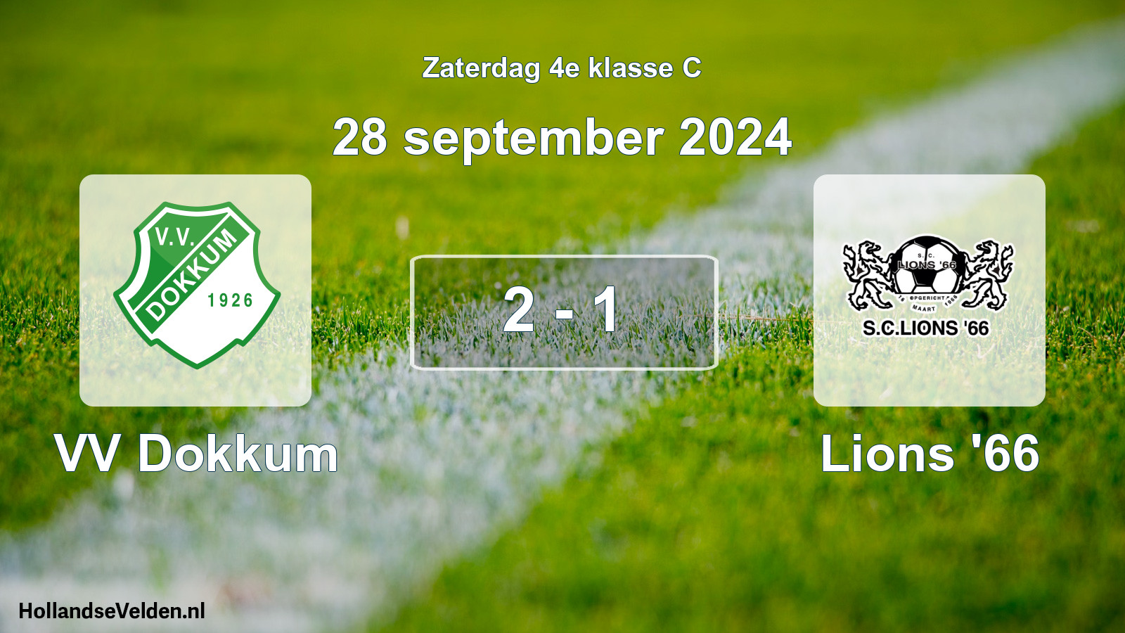 Total number of matches played: VV Dokkum - Lions '66 2 - 1 (28 September 2024)