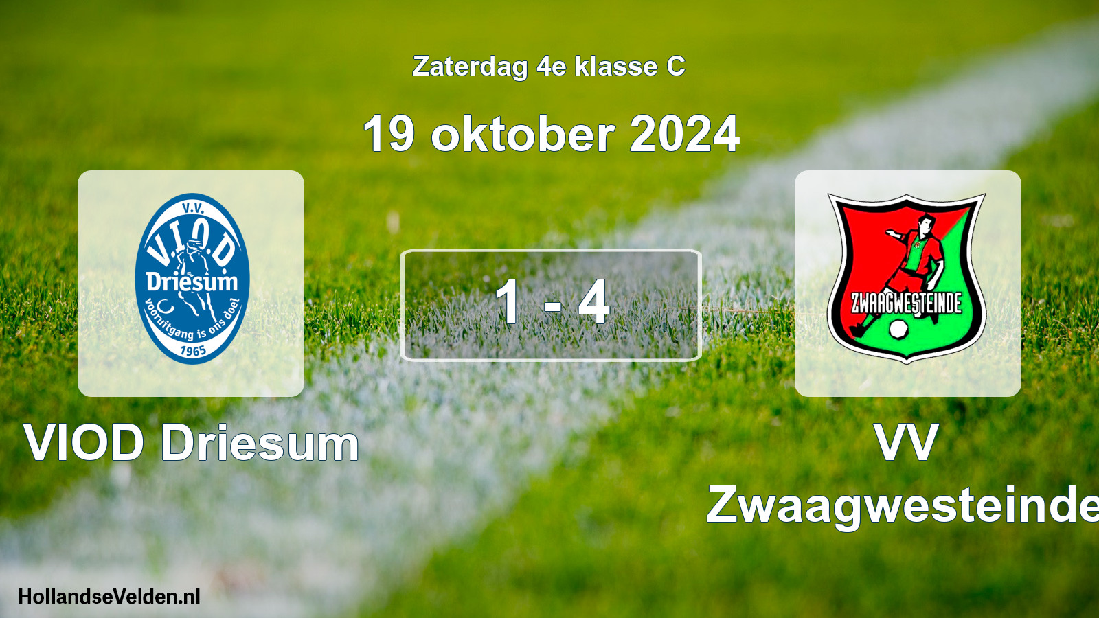 Total number of matches played: VIOD Driesum - VV Zwaagwesteinde 1 - 4 (19 October 2024)