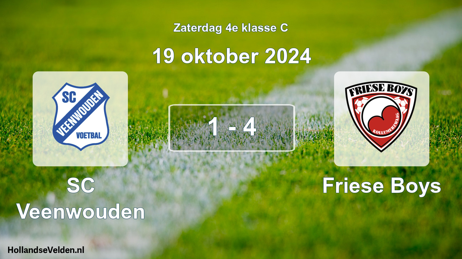 Total number of matches played: SC Veenwouden - Friese Boys 1 - 4 (19 October 2024)