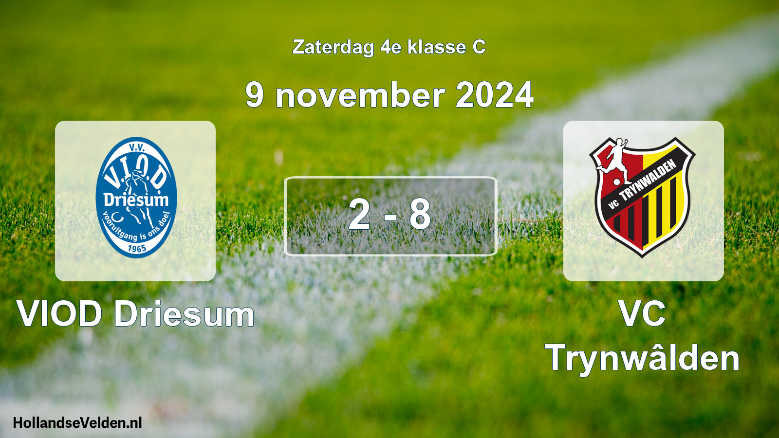 Total number of matches played: VIOD Driesum - VC Trynwâlden 2 - 8 (9 November 2024)