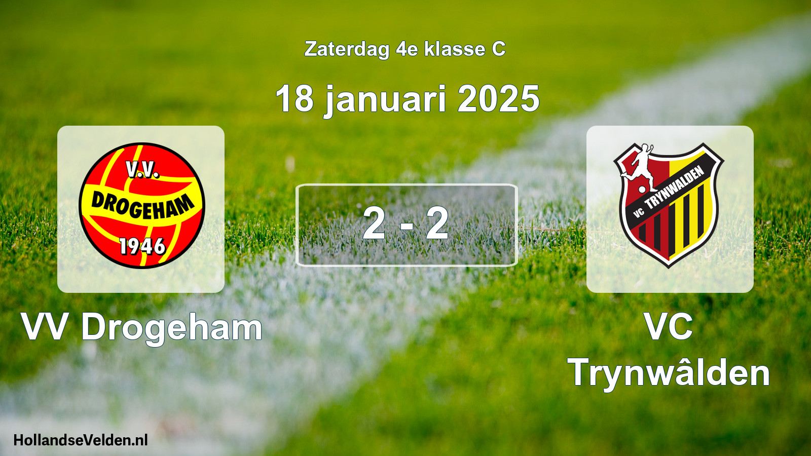 Total number of matches played: VV Drogeham - VC Trynwâlden 2 - 2 (18 January 2025)