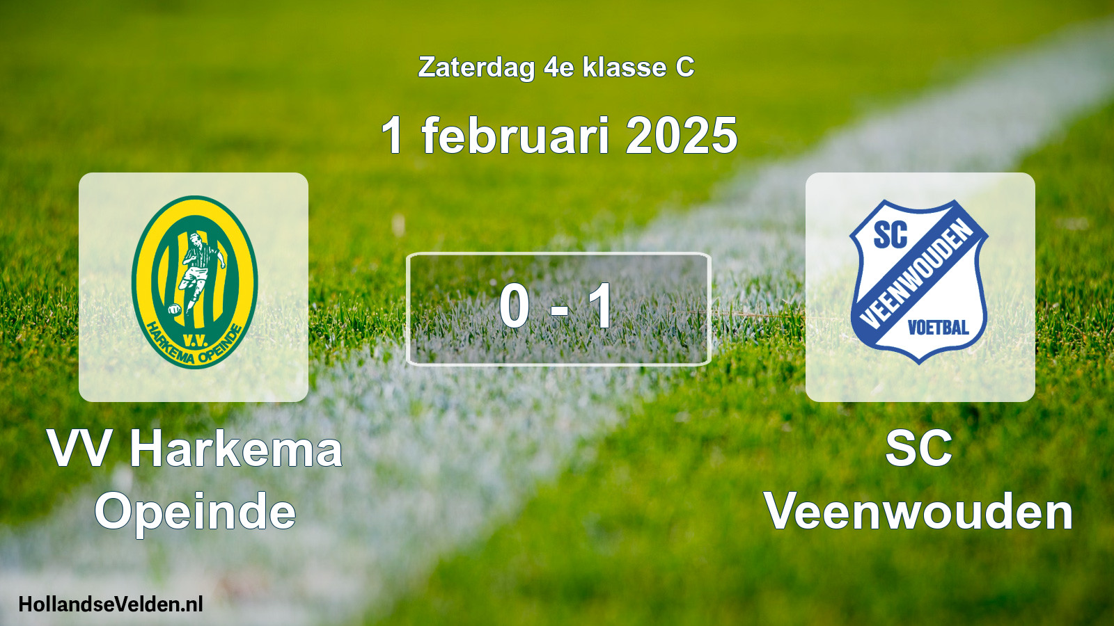 Total number of matches played: VV Harkema Opeinde - SC Veenwouden 0 - 1 (1 February 2025)