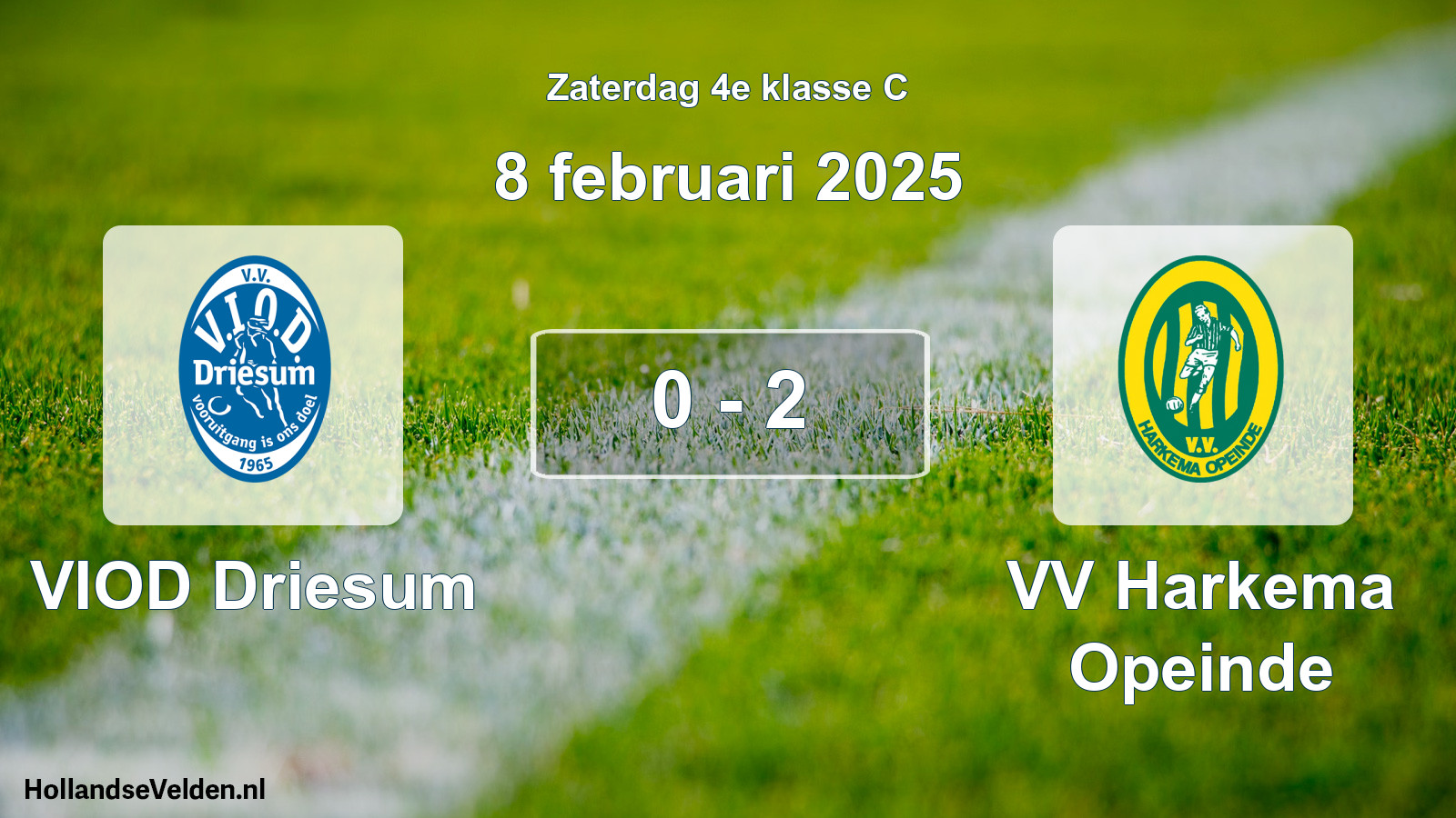 Total number of matches played: VIOD Driesum - VV Harkema Opeinde 0 - 2 (8 February 2025)