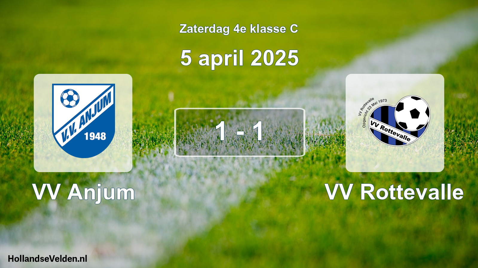 Total number of matches played: VV Anjum - VV Rottevalle 1 - 1 (5 April 2025)