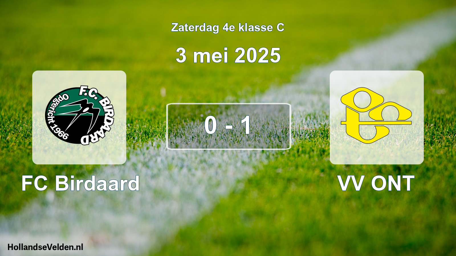Total number of matches played: FC Birdaard - VV ONT 0 - 1 (3 May 2025)