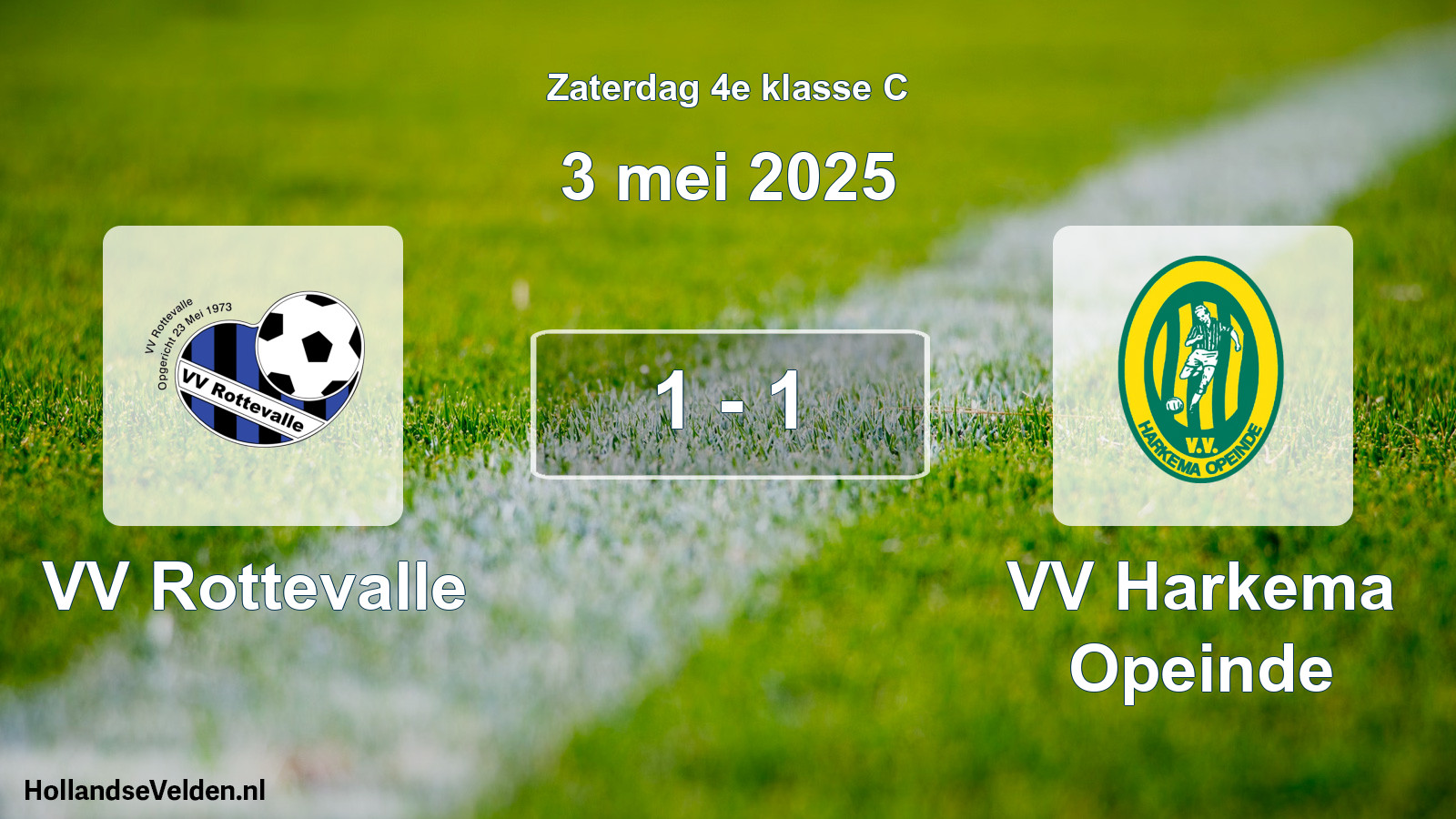 Total number of matches played: VV Rottevalle - VV Harkema Opeinde 1 - 1 (3 May 2025)