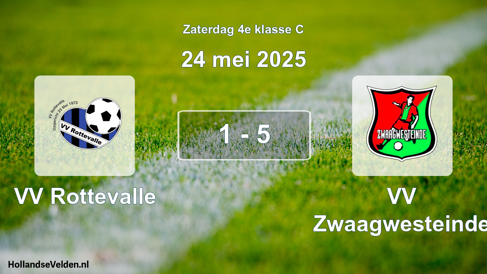 Total number of matches played: VV Rottevalle - VV Zwaagwesteinde 1 - 5 (24 May 2025)