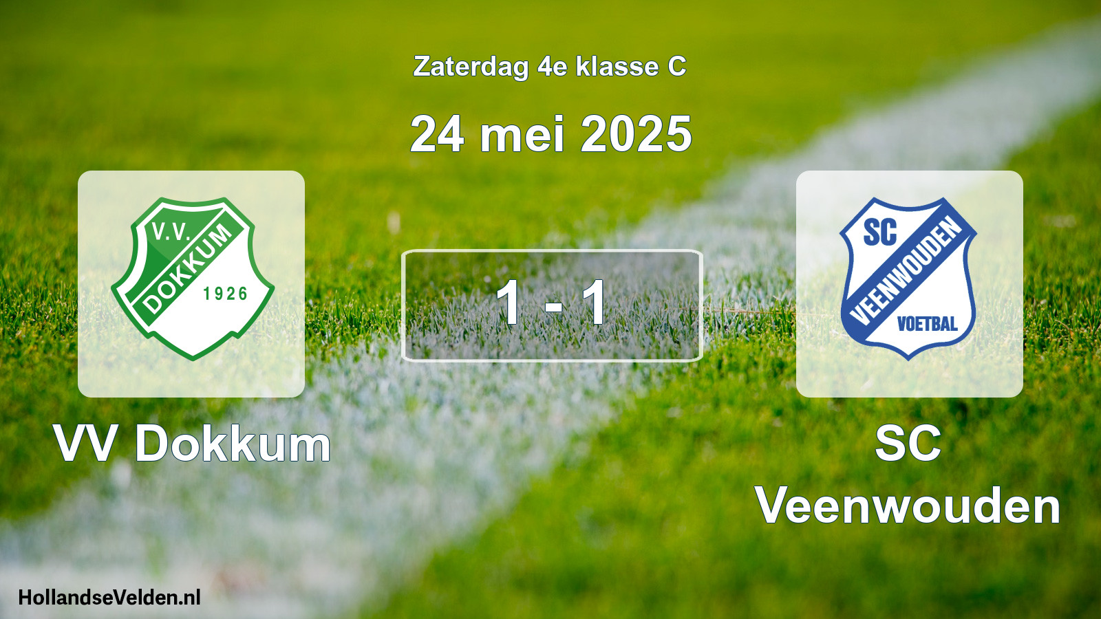 Total number of matches played: VV Dokkum - SC Veenwouden 1 - 1 (24 May 2025)
