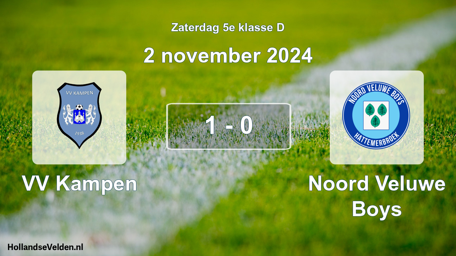 Total number of matches played: VV Kampen - Noord Veluwe Boys 1 - 0 (2 November 2024)