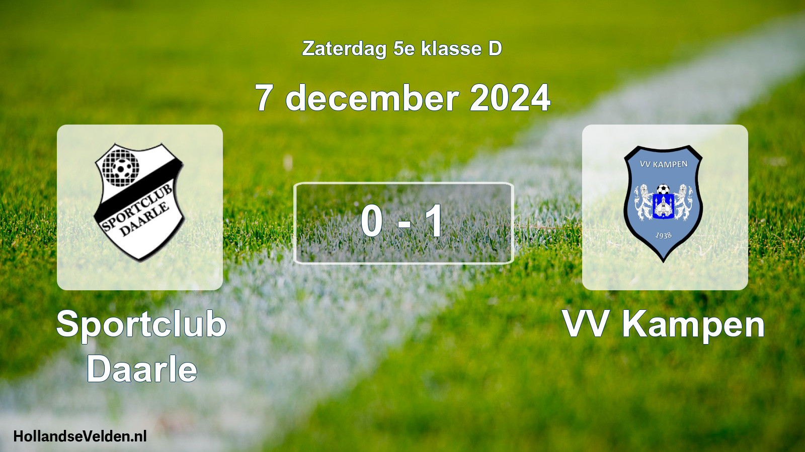Total number of matches played: Sportclub Daarle - VV Kampen 0 - 1 (7 December 2024)