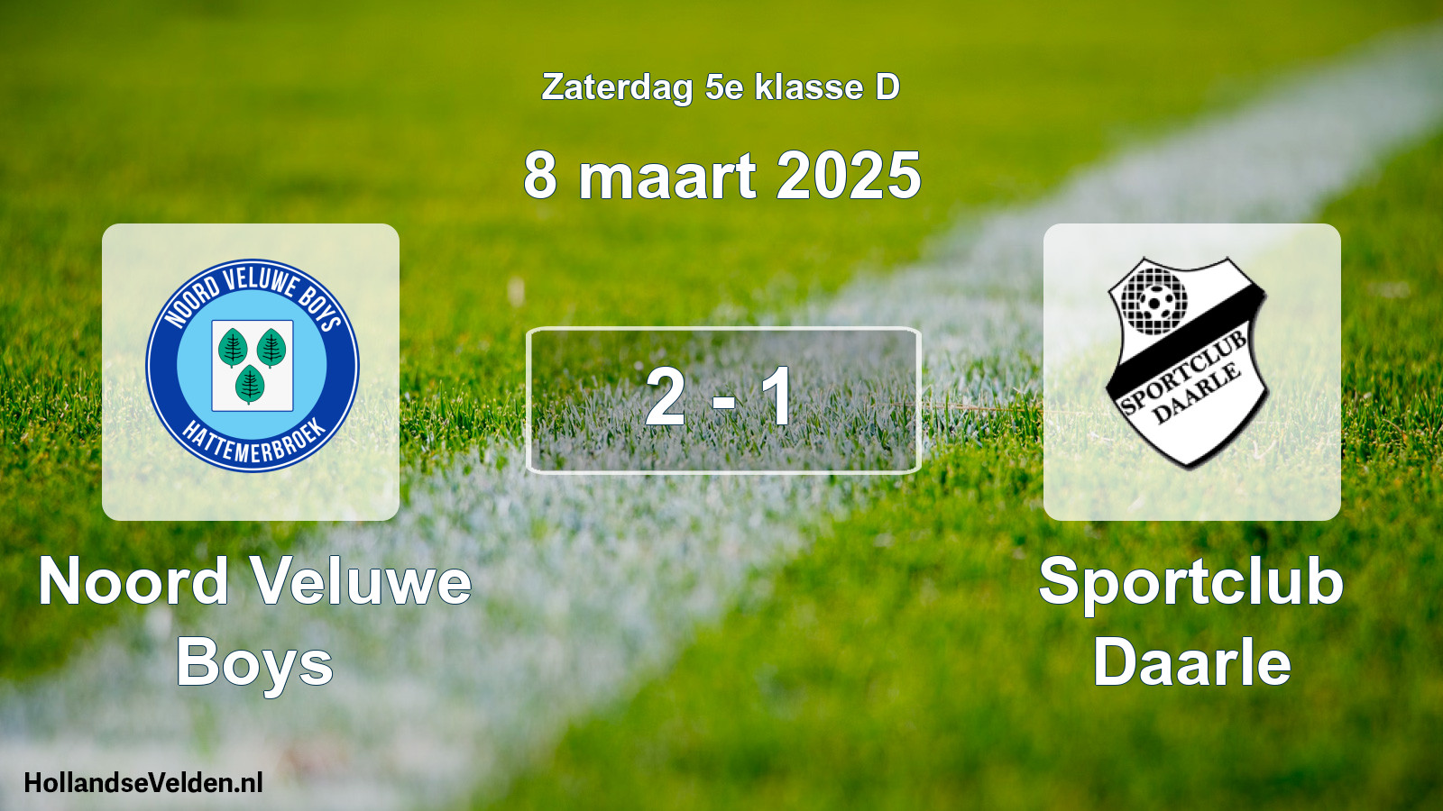 Total number of matches played: Noord Veluwe Boys - Sportclub Daarle 2 - 1 (8 March 2025)