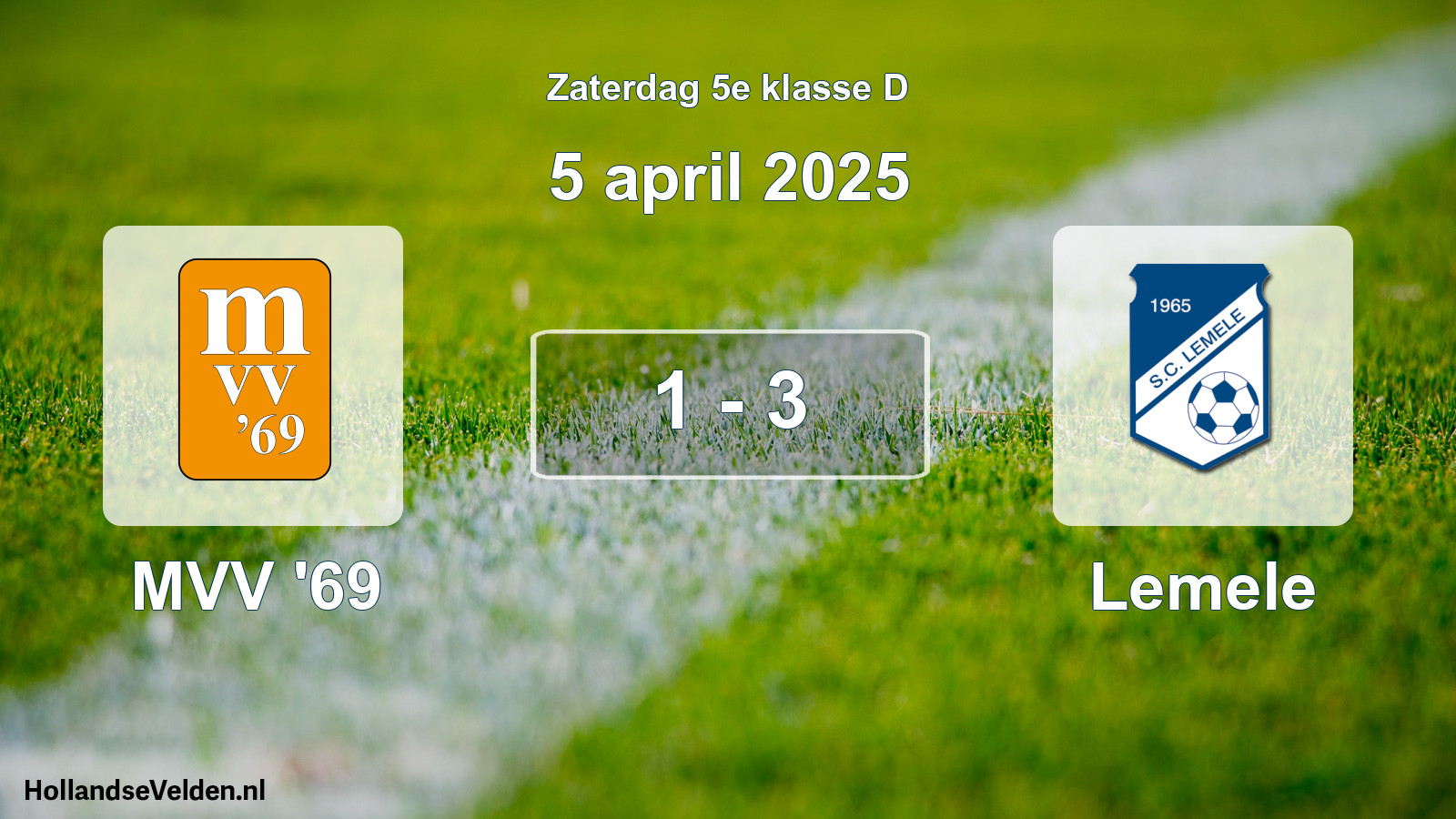 Total number of matches played: MVV '69 - Lemele 1 - 3 (5 April 2025)