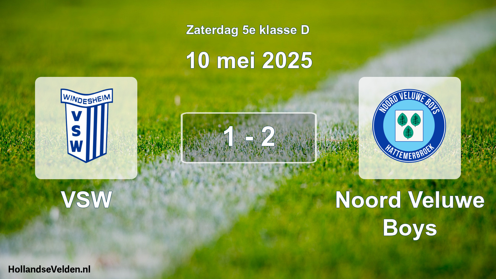 Total number of matches played: VSW - Noord Veluwe Boys 1 - 2 (10 May 2025)