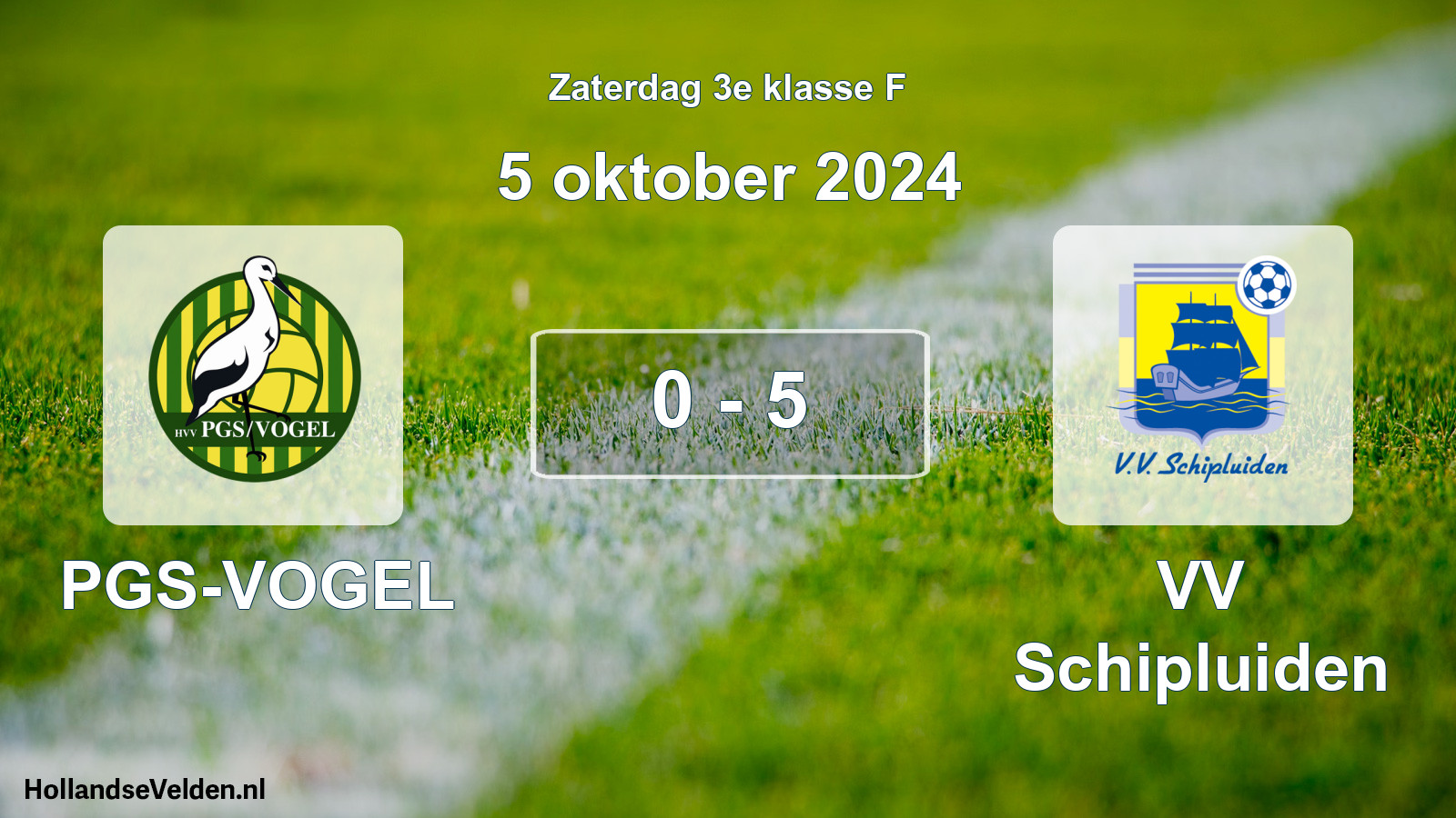 Total number of matches played: PGS-VOGEL - VV Schipluiden 0 - 5 (5 October 2024)