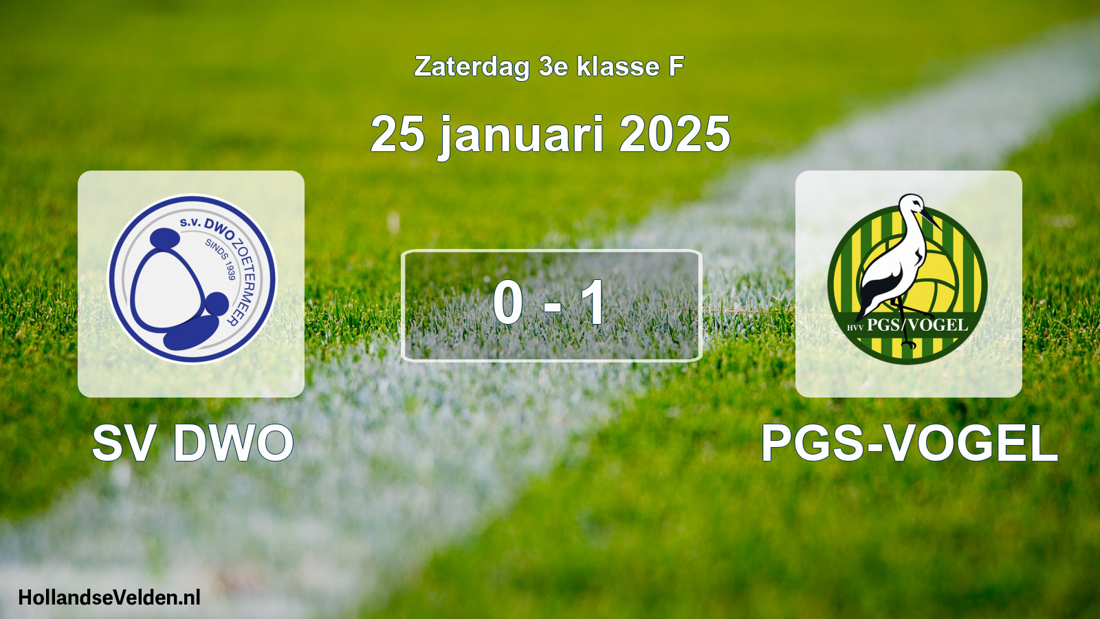 Total number of matches played: SV DWO - PGS-VOGEL 0 - 1 (25 January 2025)