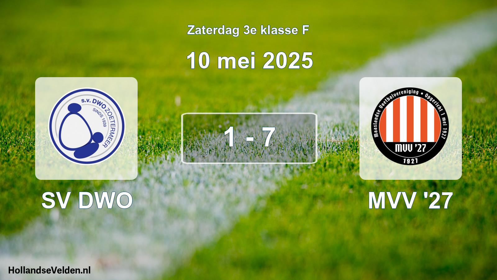 Total number of matches played: SV DWO - MVV '27 1 - 7 (10 May 2025)