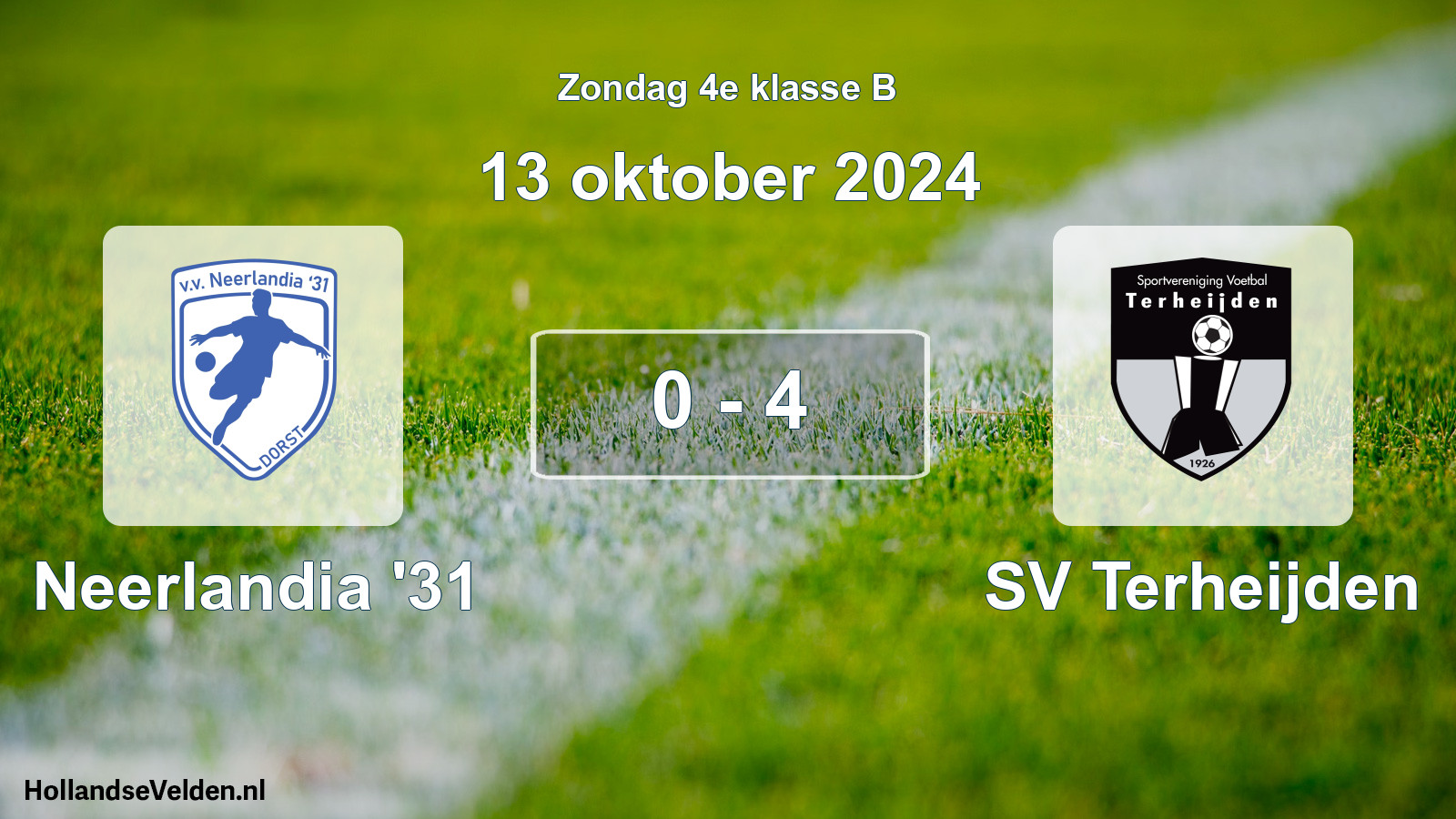 Total number of matches played: Neerlandia '31 - SV Terheijden 0 - 4 (13 October 2024)