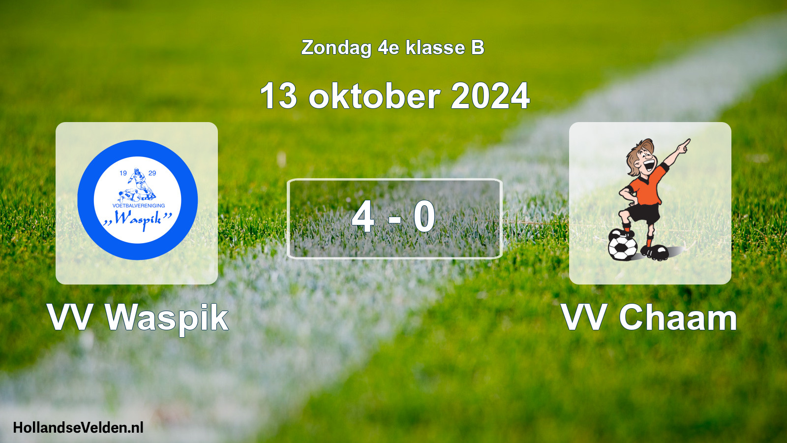 Total number of matches played: VV Waspik - VV Chaam 4 - 0 (13 October 2024)