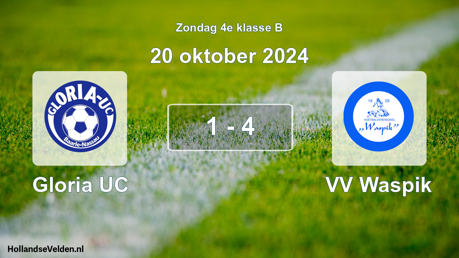 Total number of matches played: Gloria UC - VV Waspik 1 - 4 (20 October 2024)