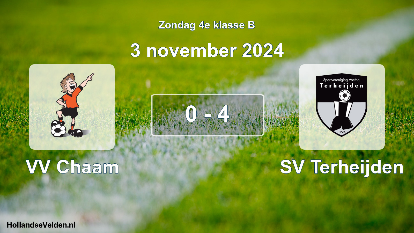 Total number of matches played: VV Chaam - SV Terheijden 0 - 4 (3 November 2024)