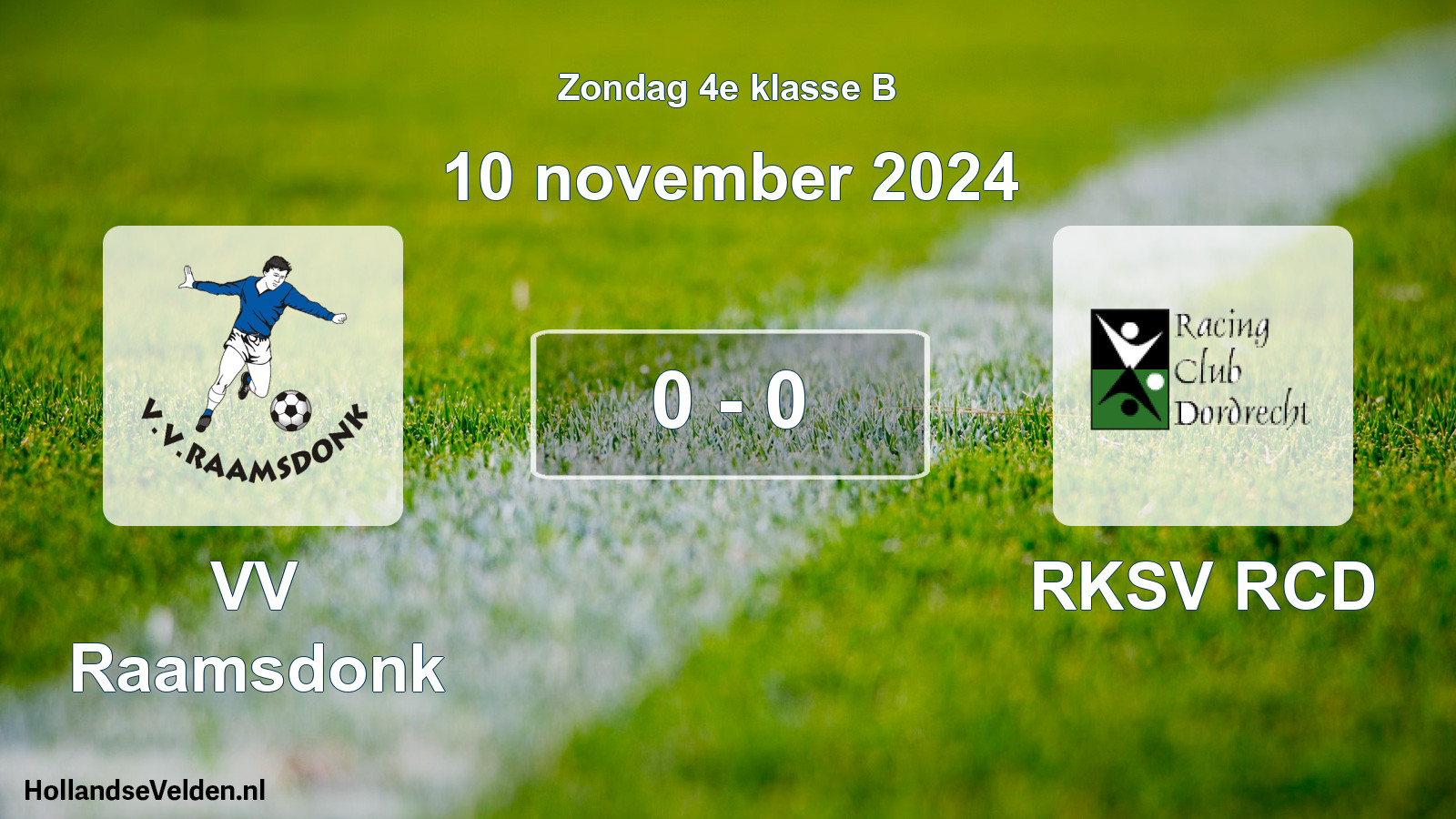 Total number of matches played: VV Raamsdonk - RKSV RCD 0 - 0 (10 November 2024)