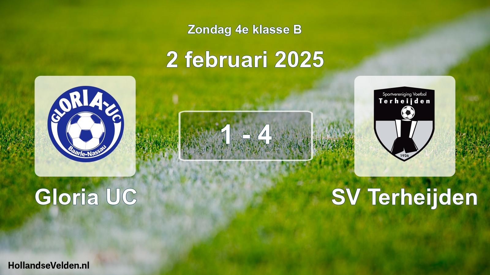Total number of matches played: Gloria UC - SV Terheijden 1 - 4 (2 February 2025)