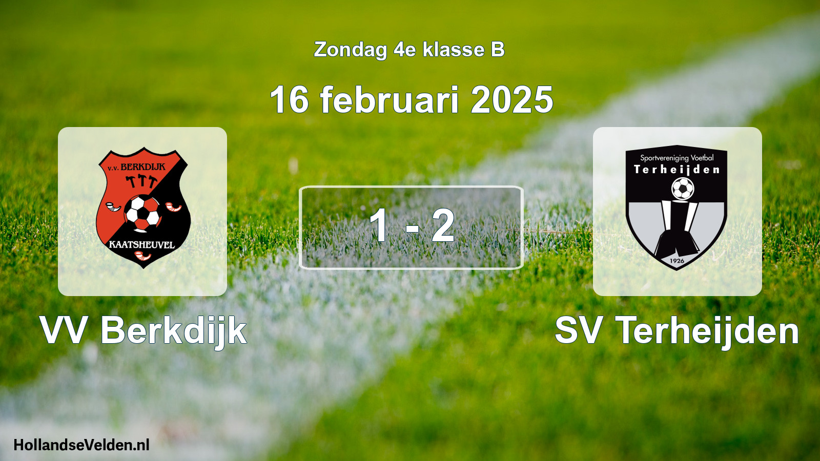 Total number of matches played: VV Berkdijk - SV Terheijden 1 - 2 (16 February 2025)