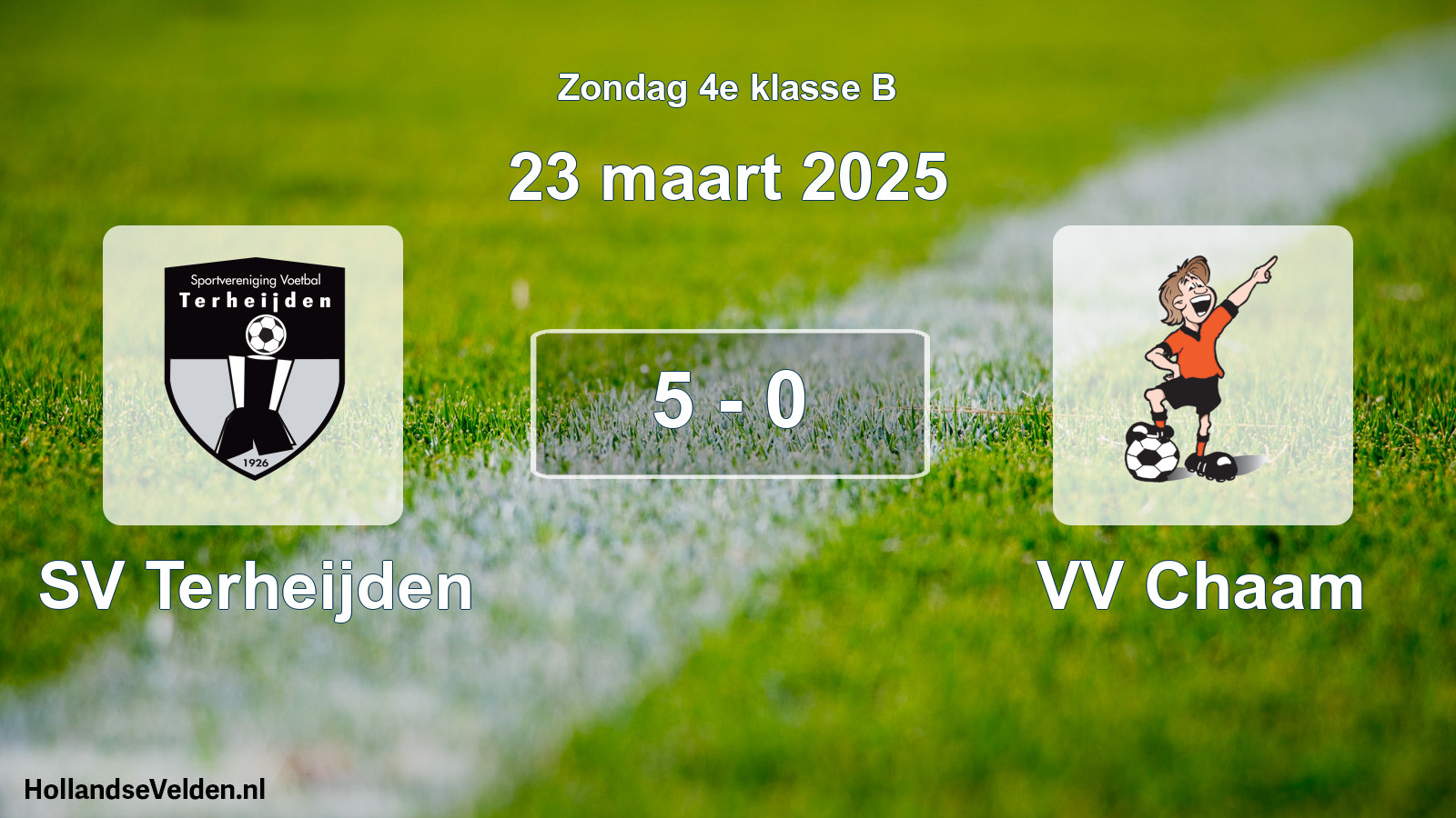 Total number of matches played: SV Terheijden - VV Chaam 5 - 0 (23 March 2025)