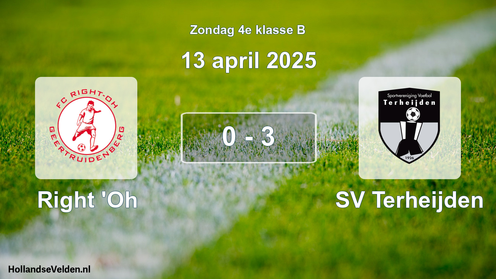 Total number of matches played: Right 'Oh - SV Terheijden 0 - 3 (13 April 2025)