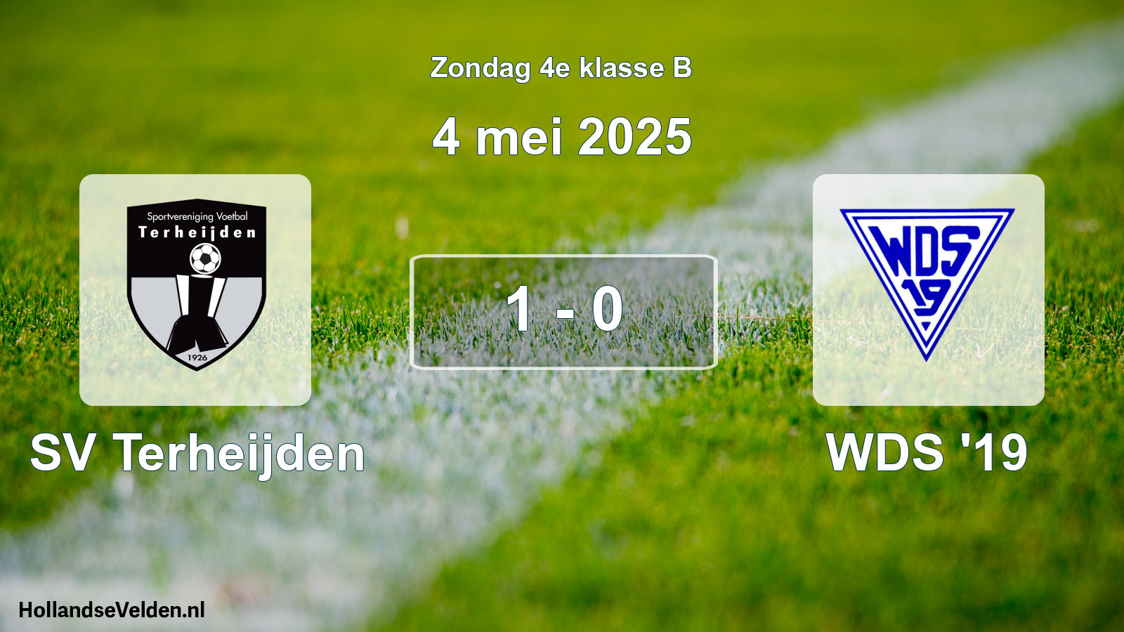 Total number of matches played: SV Terheijden - WDS '19 1 - 0 (4 May 2025)