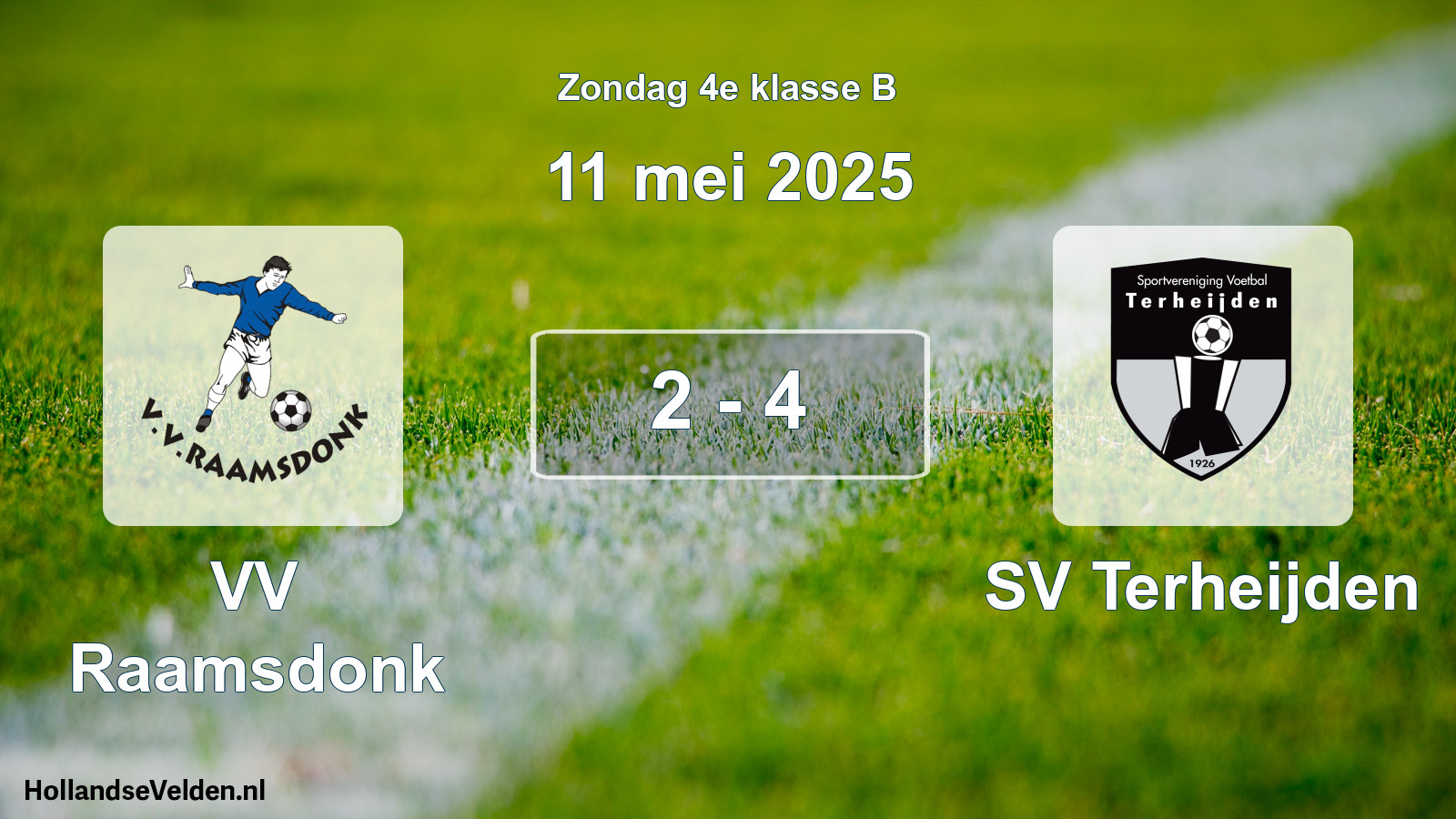Total number of matches played: VV Raamsdonk - SV Terheijden 2 - 4 (11 May 2025)