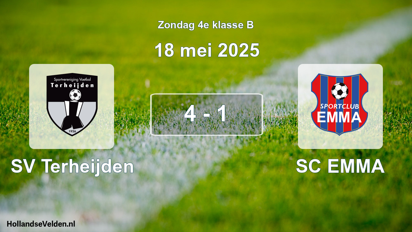 Total number of matches played: SV Terheijden - SC EMMA 4 - 1 (18 May 2025)