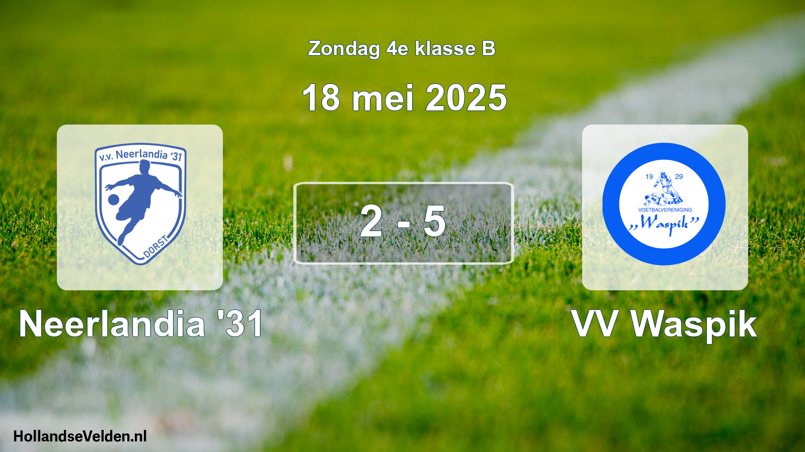 Total number of matches played: Neerlandia '31 - VV Waspik 2 - 5 (18 May 2025)