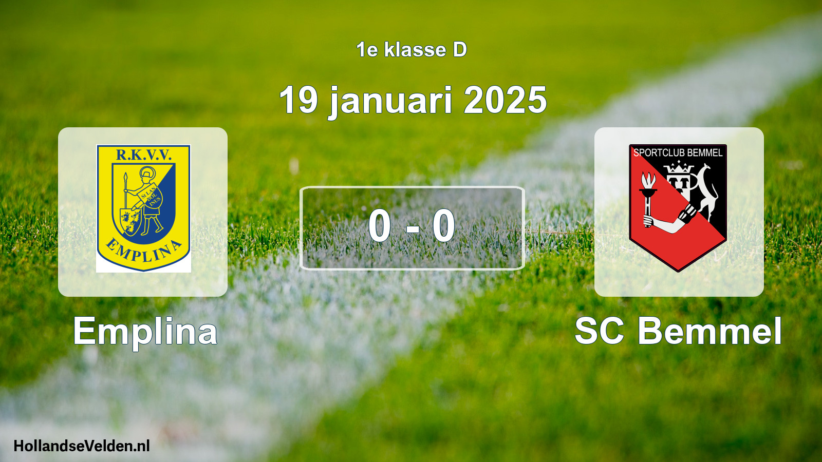 Total number of matches played: Emplina - SC Bemmel 0 - 0 (19 January 2025)
