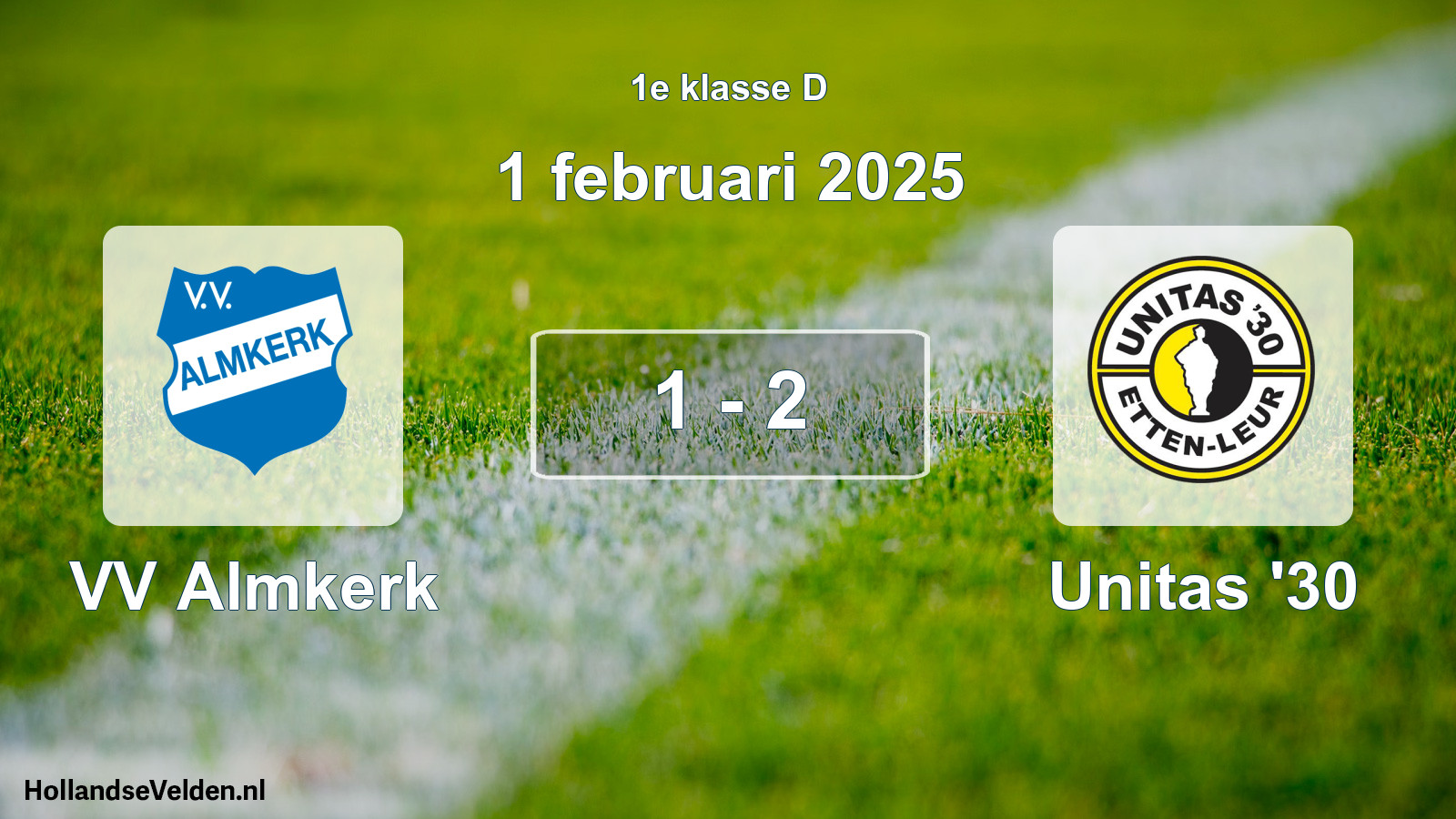 Total number of matches played: VV Almkerk - Unitas '30 1 - 2 (1 February 2025)