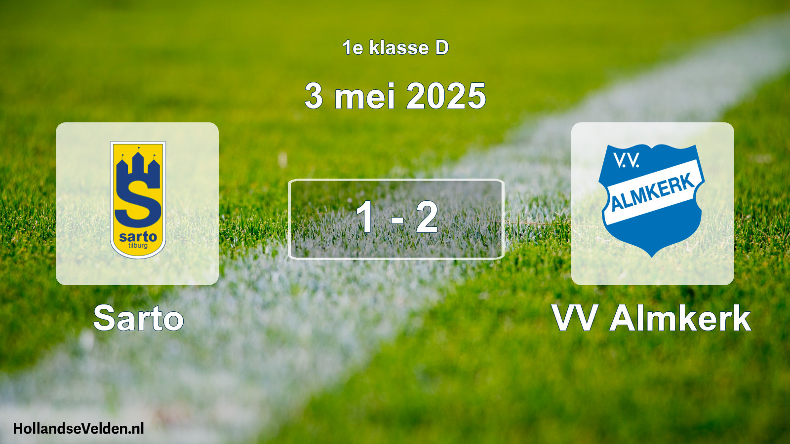 Total number of matches played: Sarto - VV Almkerk 1 - 2 (3 May 2025)