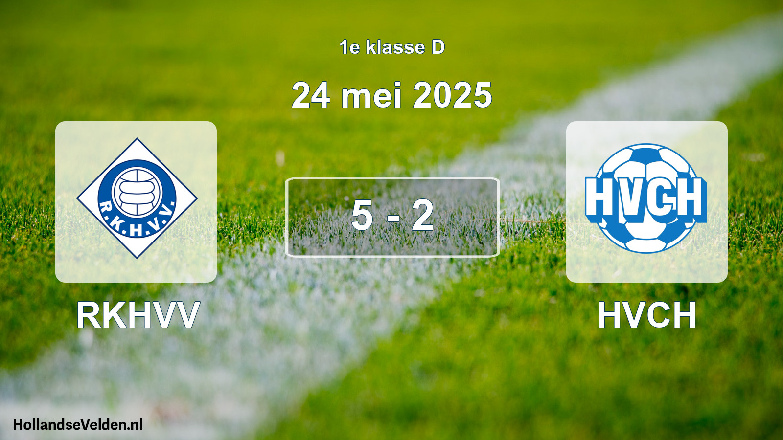 Gespeelde wedstrijd: RKHVV - HVCH 5 - 2 (24 mei 2025)