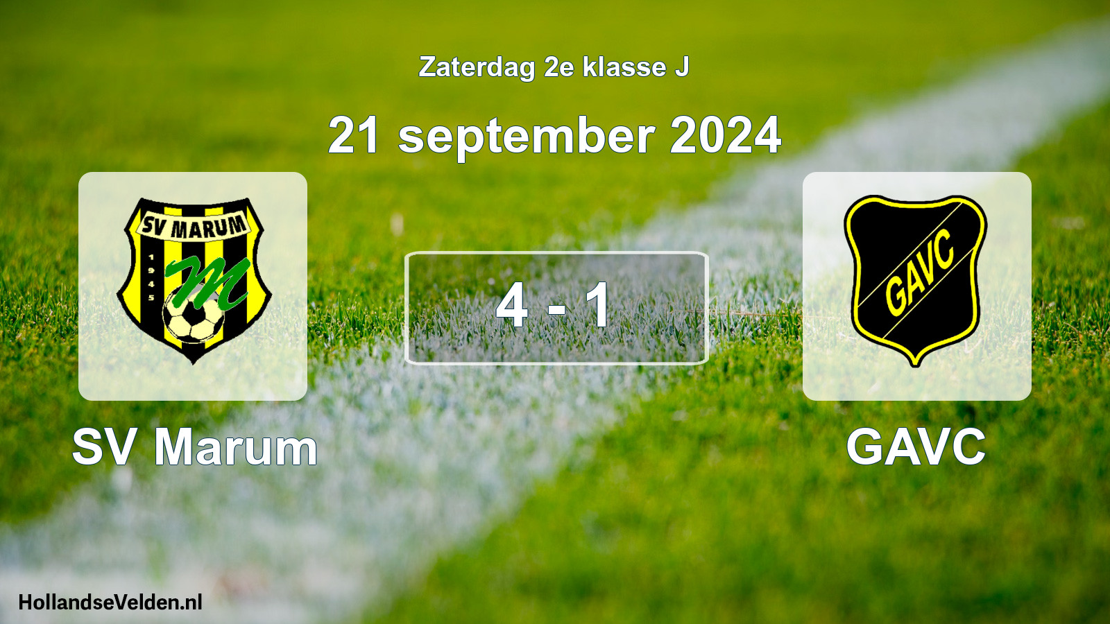 Total number of matches played: SV Marum - GAVC 4 - 1 (21 September 2024)
