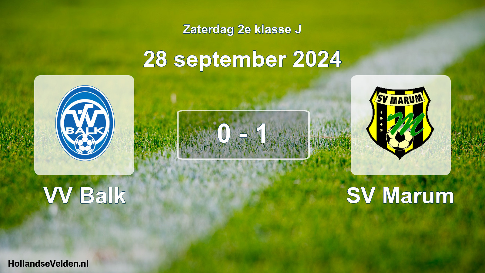 Total number of matches played: VV Balk - SV Marum 0 - 1 (28 September 2024)