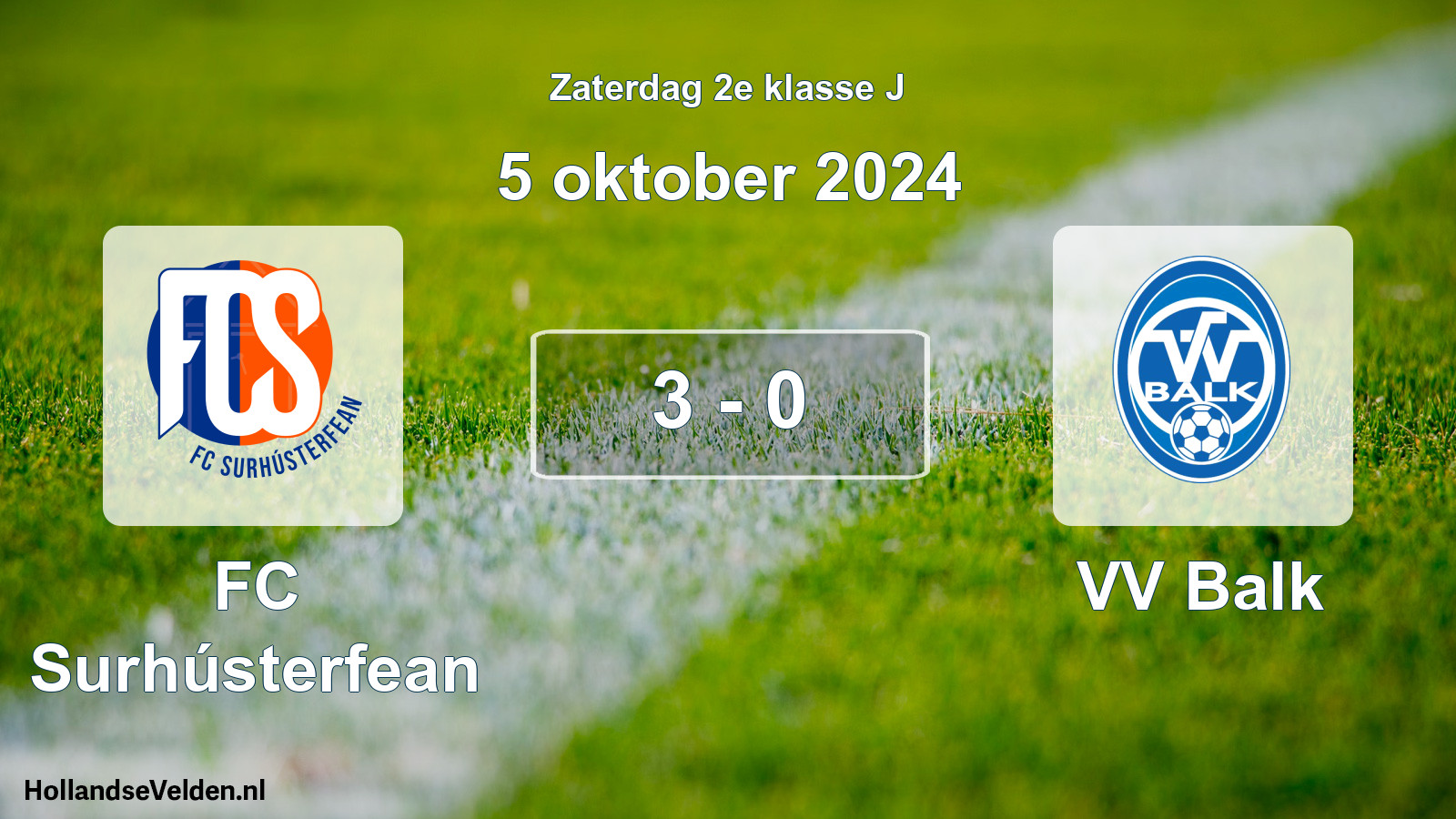 Total number of matches played: FC Surhústerfean - VV Balk 3 - 0 (5 October 2024)