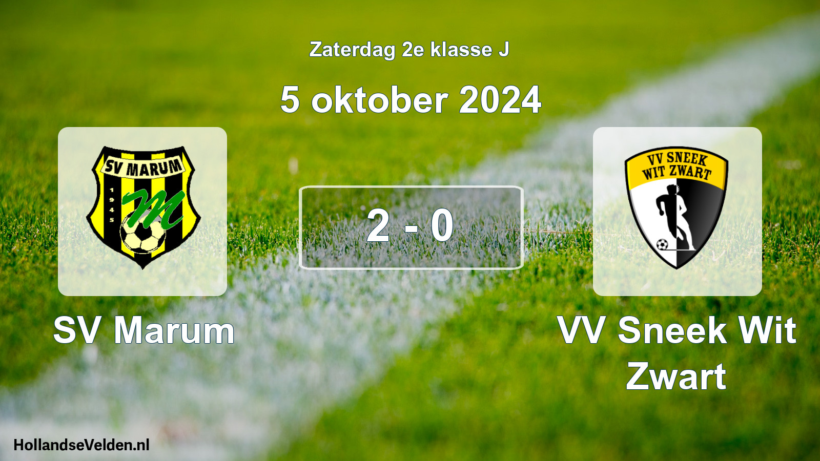 Total number of matches played: SV Marum - VV Sneek Wit Zwart 2 - 0 (5 October 2024)