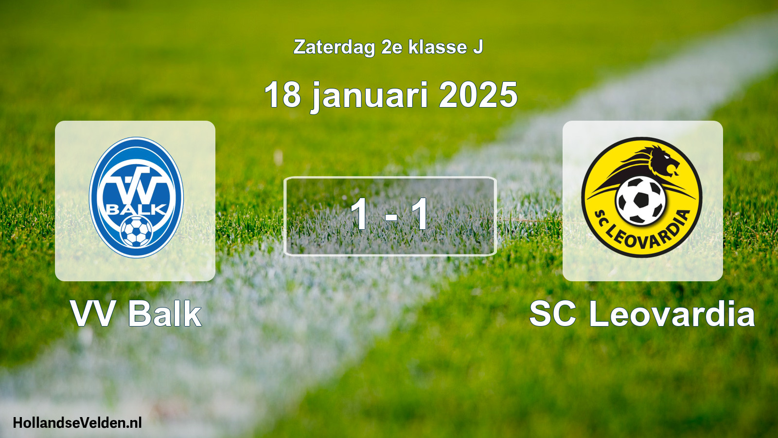 Total number of matches played: VV Balk - SC Leovardia 1 - 1 (18 January 2025)