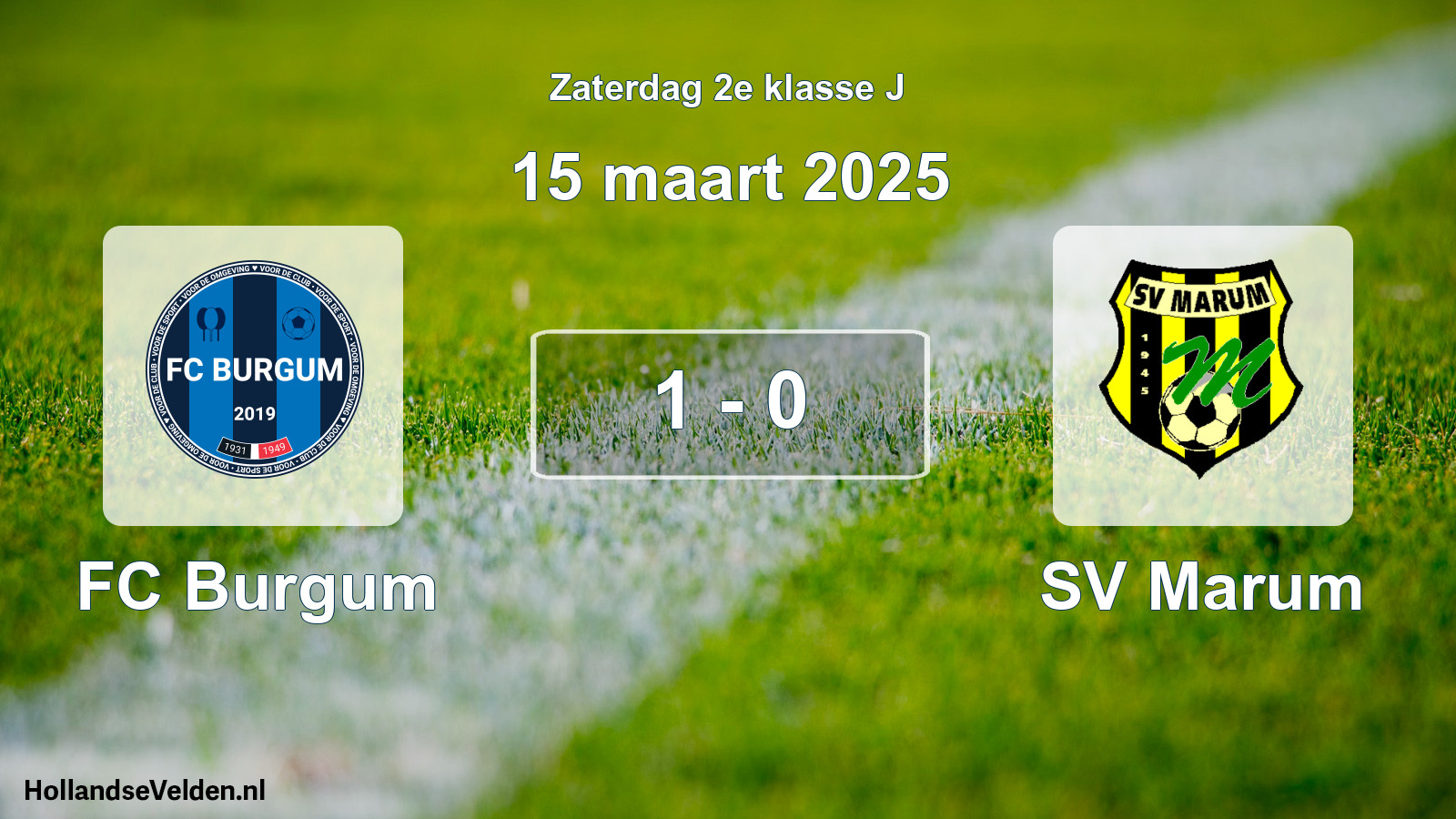 Total number of matches played: FC Burgum - SV Marum 1 - 0 (15 March 2025)