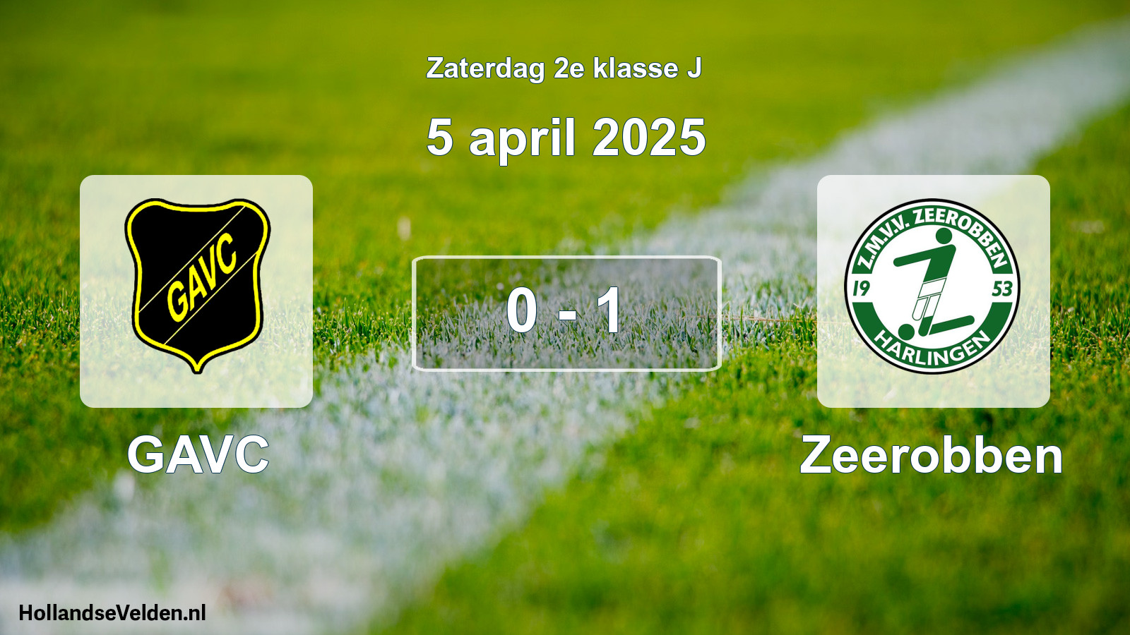 Total number of matches played: GAVC - Zeerobben 0 - 1 (5 April 2025)