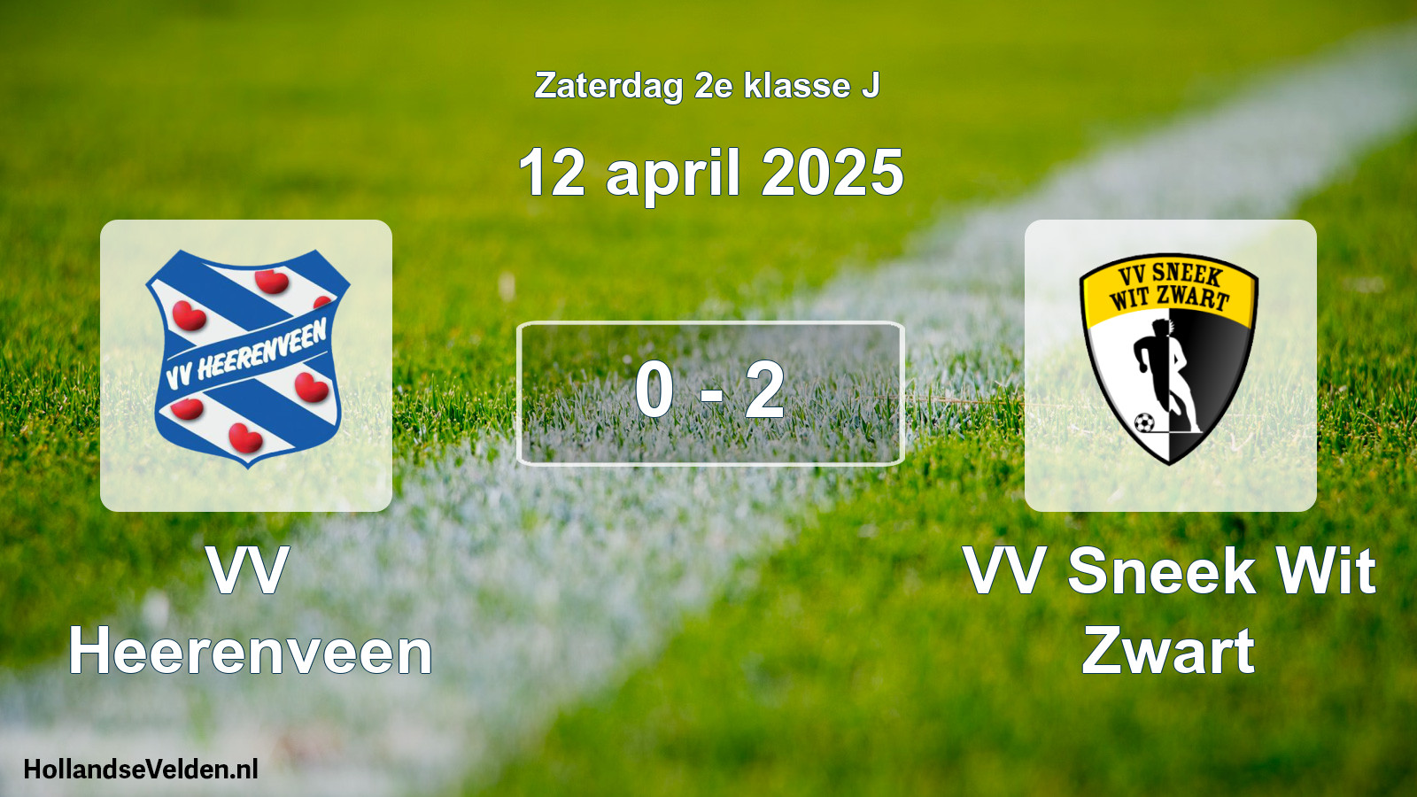Total number of matches played: VV Heerenveen - VV Sneek Wit Zwart 0 - 2 (12 April 2025)