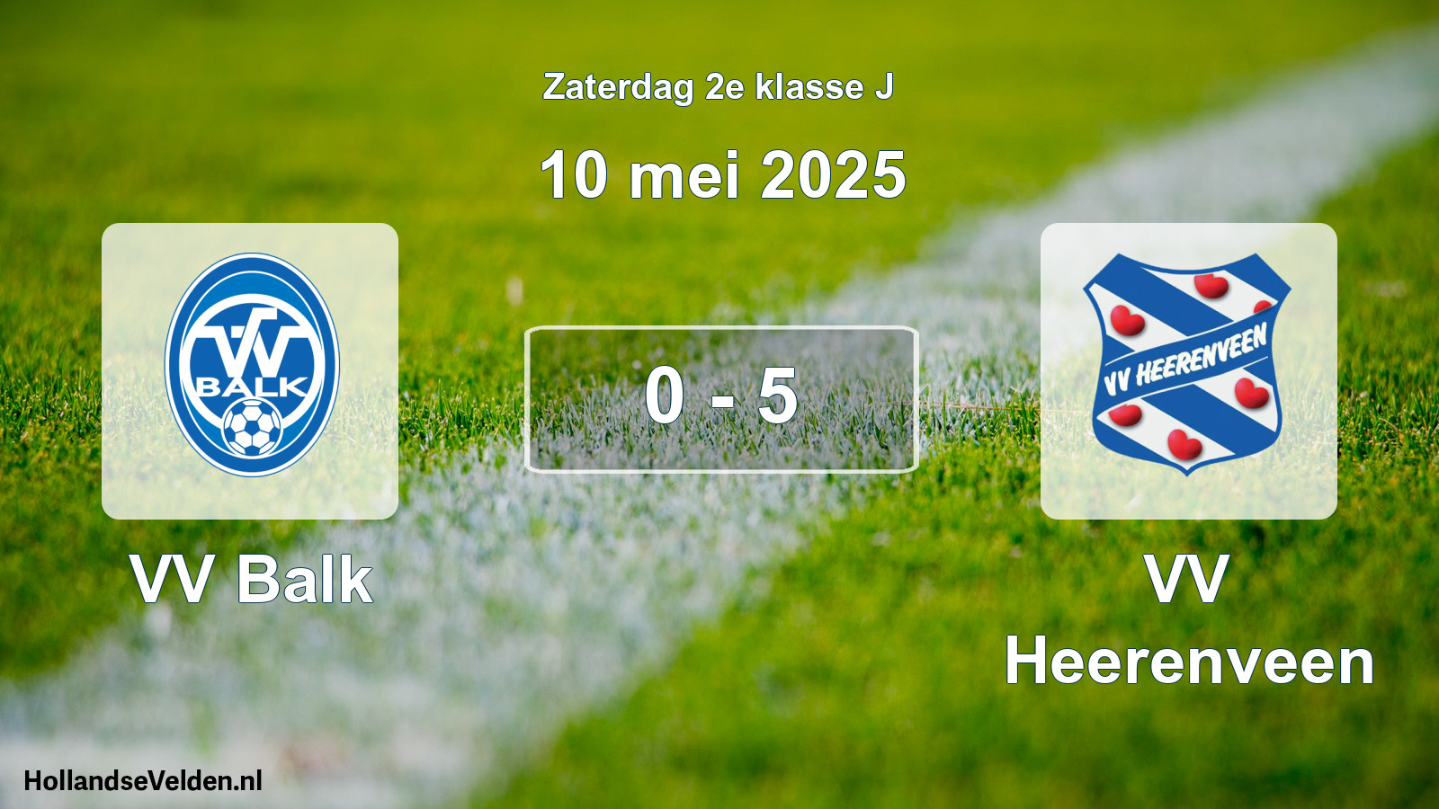Total number of matches played: VV Balk - VV Heerenveen 0 - 5 (10 May 2025)