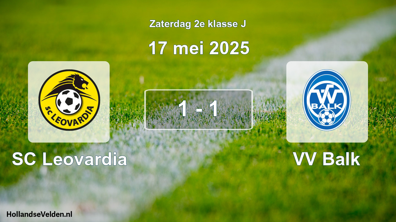Total number of matches played: SC Leovardia - VV Balk 1 - 1 (17 May 2025)